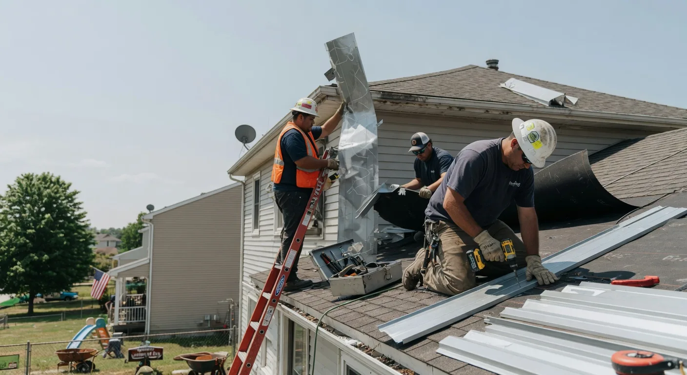 Storm Damage Metal Roof Repair in Edmonson, TX